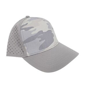 Truwear Conduct Lifestyle Grey Camo Snapback Hat Perforated Performance Cap NEW